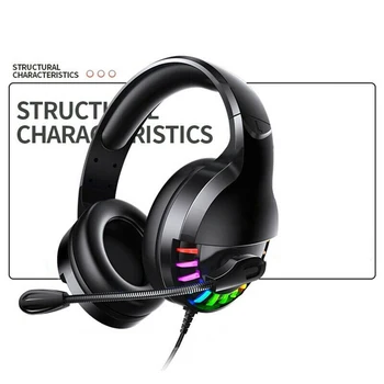 Wired Gaming Headset Surround Sound Stereo Juhtmega Kõrvaklapid, USB Mikrofon, Kõrvaklapid, PC Sülearvuti PS4 Xbox
