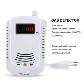 Gaasi Detektor 2 in 1 Plug-in Home Maagaasi Metaan, Propaan CO-Alarm Lekke Andur-Detektori Hääl Promp Ja LED-Ekraan