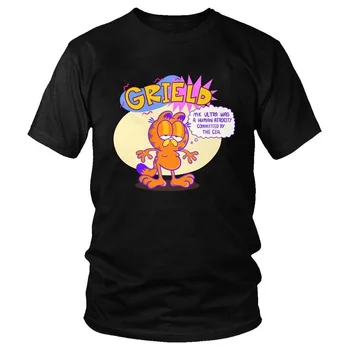 Koomiline 90s Koomiks Garfield Tshirts Meeste Stiilne Tee Tops Puuvillane t-Särk, Lühikesed Varrukad Armas Kass T-särk Kingitus Idee Riided