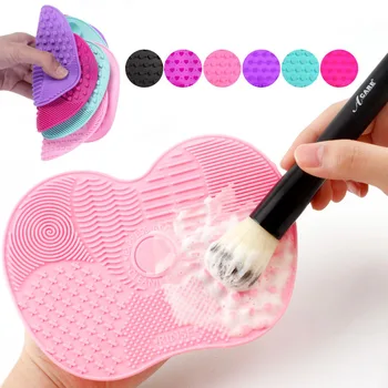 Multi-värvi Silikoonist Makeup Brush Cleaner Sihtasutus Meik Skraberi Juhatuse Pad moodustavad Pesemist Harja Puhastus Geel Matt Käsi Tööriist