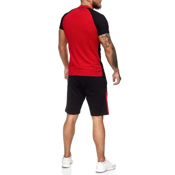 Mood lihaste meeste spordidressid töötab lühikeste varrukatega T-särk, lühikesed püksid meeste mix värvid 2020. aasta Suvel Meeste Fitness sport ülikond