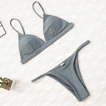2020 Naiste Micro Bikini set Push Up Supelrõivad Tahke Beach trikoo Brasiilia Thong Ujumistrikoo Tüdrukute Bikiinid Ujuda Masti Femme