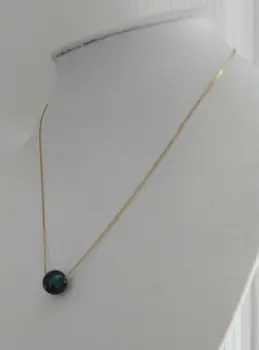 Uus 10-11mm loomulik tahiti musta pärli ripats kaelakee 18inch