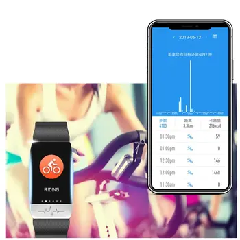Uusim T1s Nutikas Käevõru EKG+PPG Keha Temperatuuri Fitness Tracker vererõhk Veekindel Muusika Kontrolli Smart Bänd Sport