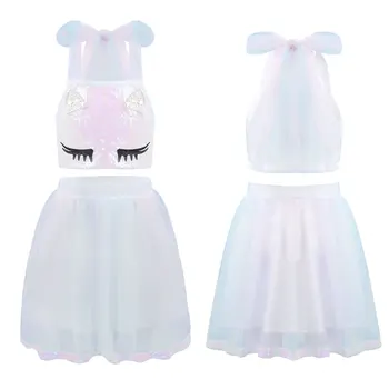 Suvel teise lapse Beebi Tüdruku Riided Set Lapsed Tüdrukud Printsess Dress Litrid Peal + Mesh Seelik 2tk Komplekti Pulmi, Sünnipäeva