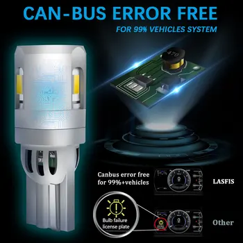LASFIS Canbus 2x T10 LED vigadeta W5W 194 168 Auto Parkimine Kerge Kliirens Dome Lugemise Interjöör Auto Pagasiruumi Lamp