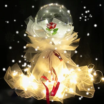 Romantiline LED Light Rose Kimp Õhupalle Hõõguv Helendav ystävänpäivä Kingitus