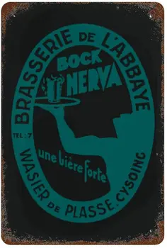 Brasserie De Labbaye Vintage Metal Märk, Retro Tina Märke, Kaupluse -, Baari -, Kodu Kaunistamiseks Retro Tina Märk Köök Wall30X30CM