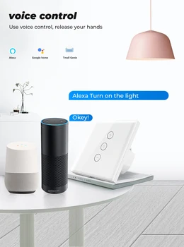 Tuya WiFi Smart Switch Traadita Light Dimmer Touch Lüliti Toetus Alexa, Google Kodu hääljuhtimine ja Aruka Elu APP