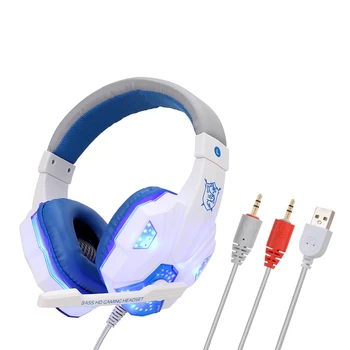 Stereo Juhtmega Peakomplekt Mängija Kõrvaklapid LED Valgus 3,5 mm Gaming Kõrvaklapid Koos Mikrofoni ja Helitugevuse Jaoks PS4 XBox Sülearvuti, PC Arvuti