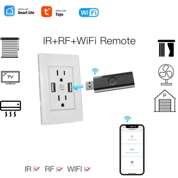 WiFi RF + IR Universaalset pulti USB Kuju Smart Töötleja Tuya Smart Elu APP Kontrolli Töö Alexa Google Kodu