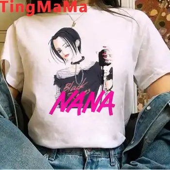 Nana Osaki suvel top naiste valge t-särk vintage paar top tees t-särk kawaii streetwear