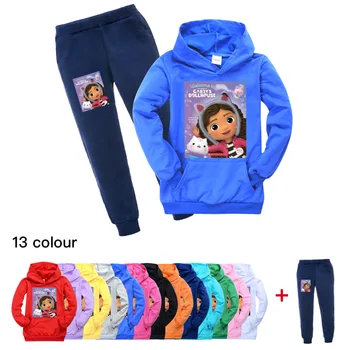 Kevad sügis riided Gabby Nukumaja tüdruk poiss topp + püksid cartoon spordirõivad lapsed riided sobiks puuvill sport ülikond