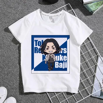 Suvel Anime Tokyo Revengers Mikey Draakon Mees/Naiste T-särk ümber Kaela Lühikesed Varrukad Vabaaja Unisex Streetwear Harajuku Tee Peal