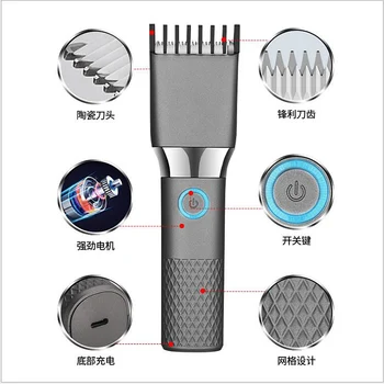 USB-Electric Hair Clipper Kaks Kiirust Keraamiline Lõikur Juuste Kiire Laadimine Karvade Trimmer professionaalset juuksuri, tööriistad