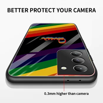 Karastatud Klaasist Kate Samsung Galaxy S20 FE S21 Ultra S10 S9 Plus S8 Lisa 20 10 Lite 8 9 Telefoni Juhul LGBT-Rahu Ja Armastus Funda
