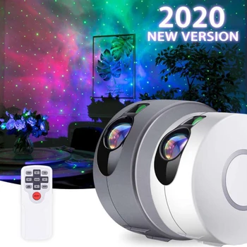 360° Pööramine Galaxy Tähistaevast Projektor Laser-LED-3D-Starlight Öö Valguses Aurora 7 Värvid Koos puldiga Tähine Lamp