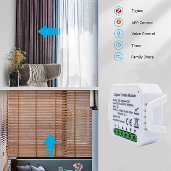 Tuya Zigbee Kardin Moodul Smart Home Kontrolli RAKENDUS Wireless Controller for Roller Shutter Pime Mootor Toetada Alexa/ Google Kodu