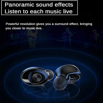 Traadita Bluetooth-5.0 In-Ear Kõrvaklapid, Sõrmejälje Touch Control Müra Tühistamises Earbuds HiFi Stereo-Peakomplekt Koos Mikrofoniga