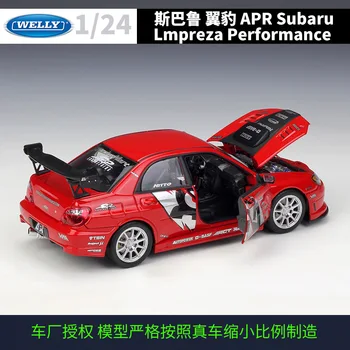 WELLY 1:24 Mudel Auto Simulatsiooni Sulam, Metall Mänguasja Auto Laste Mänguasi Kingitus Kogumise Mudeli Mänguasi Kingitus APR Subaru Lmpreza Tulemuslikkuse