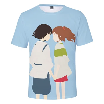 2019 Kuuma Jaapani Anime Spirited Away Tshirt 3D Print Suvel Hingav Kvaliteetne t-särk Trendikas Meeste/Naiste Lühikese varrukaga Topid