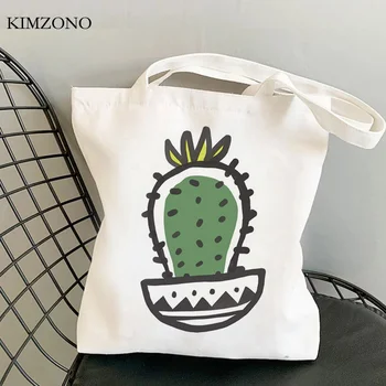 Cactus ostukott eco käekott shopper puuvill tassima recycle kott kott džuudist ecobag net kootud haarata