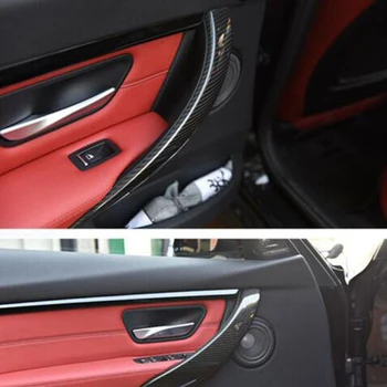 Uued Carbon Look Salongi Sisemine Ukse Käepide Taga Kaas Sisekujundus jaoks-BMW 3-Seeria F30 F31 4 Seeria F35 F36 15-17