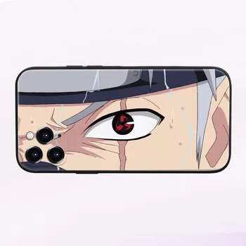 Anime Kakashi silma iPhone SE 6 6s 7 8 plus X-XR, XS 11 12 mini Pro Max karastatud klaasist telefon juhtudel on pehmest silikoonist kate