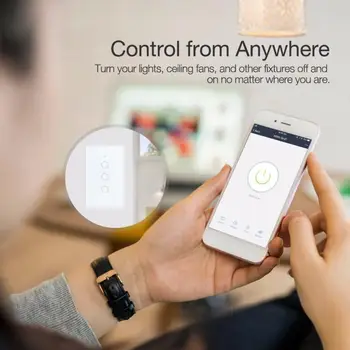Uus Wifi Smart Light Switch Klaasist Ekraan, Touch Panel Hääljuhtimine Traadita Seina Lüliti 1/2/3 Gang Remote With Alexa Google Kodu
