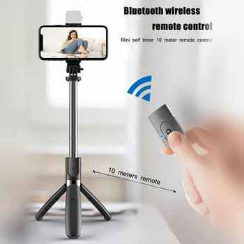 Laiendada traadita bluetooth-selfie kinni kokkupandav mini statiiv, mis on varustatud withCamera Android on täita kerge päästik puldiga