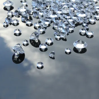 2600Pcs/set Segatud 3 Suurused(4mm/8mm/10mm) Selge Teemant Pulm Partei Teenetemärgi Konfetit Tabel Hajumine Kristallid Tasuta Shipping