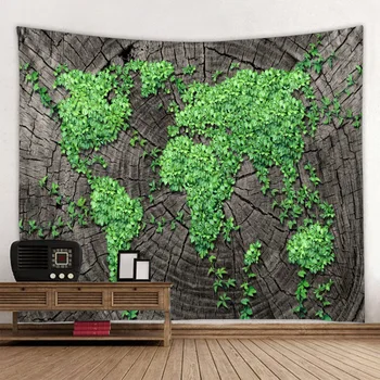 Loominguline maailma kaart puit juhatuse vaip seina riputamise retro stiil, esteetika kodu kaunistamiseks mandala magamistoa seina kaunistamiseks