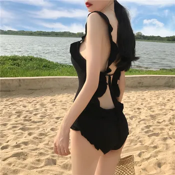 Ühes tükis ujumistrikoo naine Korea ins seksikas backless väike rind kogutud, et katta kõht ja slim 2021 uute muinasjuttude fänn ujumistrikoo