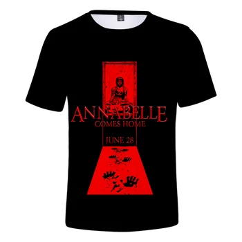 3D trükitud õudusfilm Annabelle T-Särk Meestele, Harajuku Naiste Suvised T-särgid, Meeste 3DAnnabelle t-särk, Lühikesed Varrukad Tops