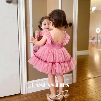 1. Sünnipäeva Kleit Baby Girl Pits Princess Tutu Pidu Ja Pulm Lapsed Kleidid Tüdrukute Väikelapse Tüdrukud Pall Kleit Vestidos