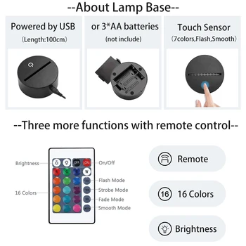 Anime JoJo ' s Bizarre Adventure Kiri Disain Led Night Light Touch Sensor Värvikas Nightlight Home Decor Tabel 3d Lamp Kingitus