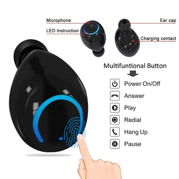 HBQ Q18 TWS Bluetooth Kõrvaklapid Mini Wireless Kõrvaklapid Müra Tühistamine Earbuds Headset koos Mic Laadimise puhul xiaomi Telefon