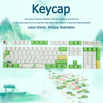 PBT Värvi Sublimatsioon Keycap Komplekt inglise Paigutuse 108 Võtmed koos Võtme Lemmikutega Mängu Mehaaniline Klaviatuur